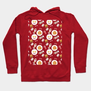 50's Diner Food Pattern Hoodie